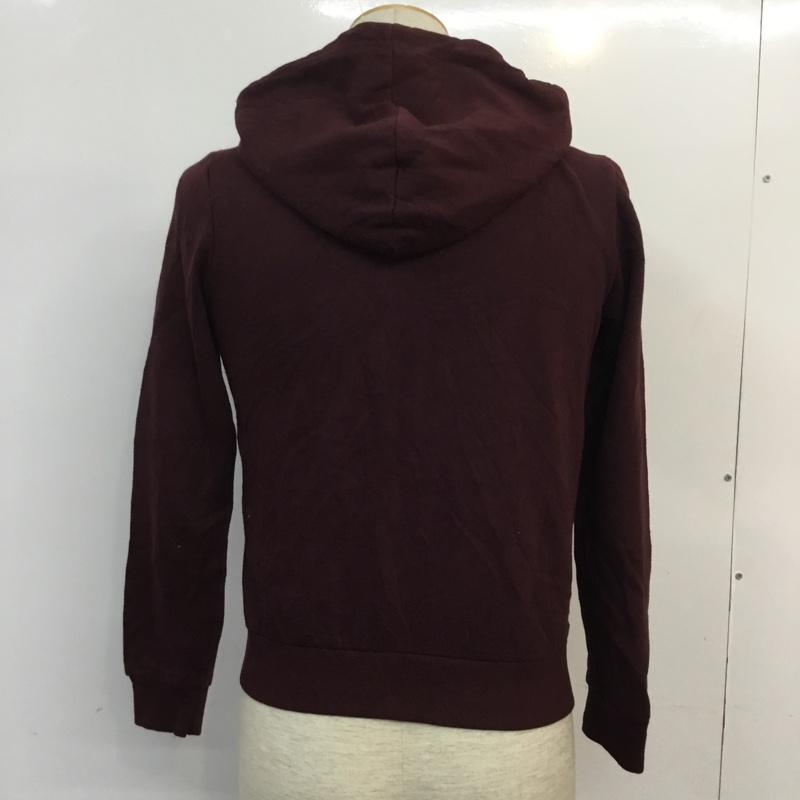 フォーエバー21 FOREVER21 パーカー 長袖 プルジップ ジップアップ S 無地 えんじ / ワインレッド / メンズ USED 古着 中古 10059416