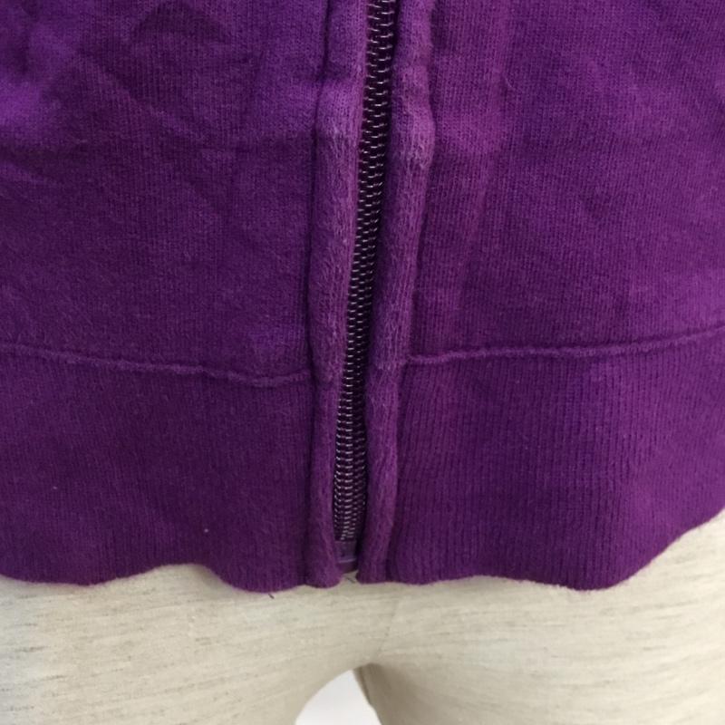 古着 USED パーカー 長袖 ジップアップ フルジップ L 無地 紫 / パープル / レディース USED 古着 中古 10059418