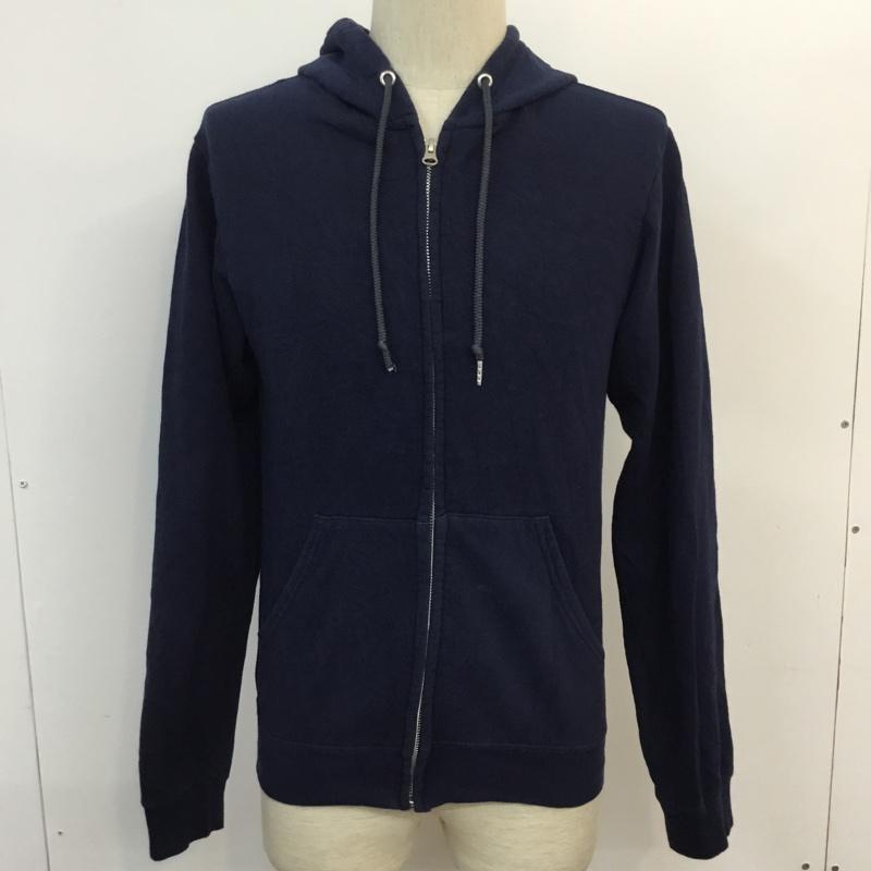 フルーツオブザルーム FRUIT OF THE LOOM パーカー 長袖 ジップアップ フルジップ 裏起毛 S 無地 紺 / ネイビー / メンズ USED 古着 中古 10059435