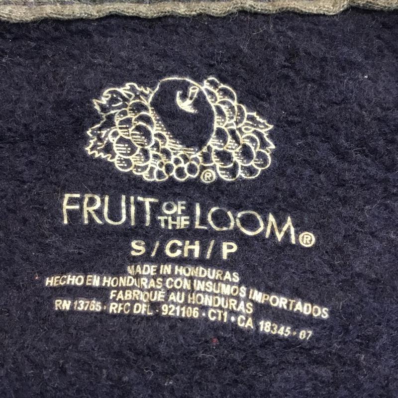 フルーツオブザルーム FRUIT OF THE LOOM パーカー 長袖 ジップアップ フルジップ 裏起毛 S 無地 紺 / ネイビー / メンズ USED 古着 中古 10059435
