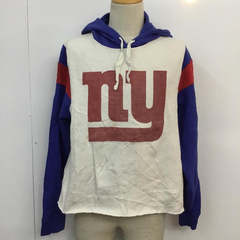 古着 USED パーカー 長袖 プルオーバー フーディー 裏起毛 カットオフ XL ロゴ、文字 白 / ホワイト / X 青 / ブルー / X 赤 / レッド / メンズ USED 古着 中古 10059510