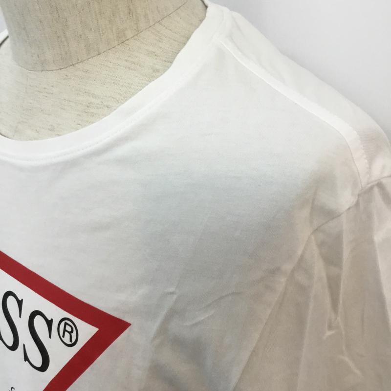 ゲス Guess Tシャツ 半袖 M01171 クルーネック ロゴ スリムフィット L プリント 白 / ホワイト / メンズ USED 古着 中古 10059545