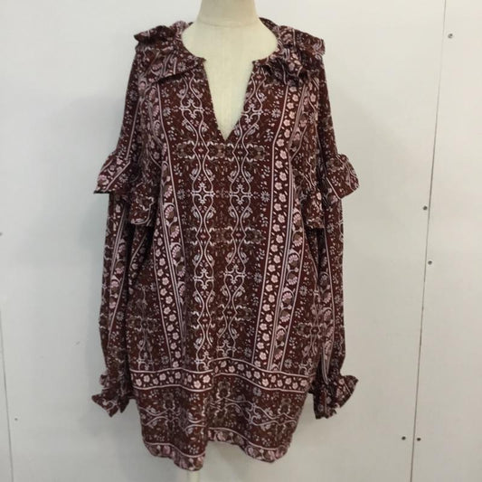 スライ SLY カットソー 長袖 030AAY30-0950 RAILING FLOWER ギャザー フリル チュニック FREE 花柄 マルチカラー / マルチカラー /  レディース USED 古着 中古 10059563