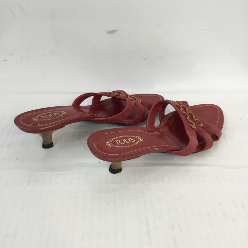 トッズ TOD'S ミュール ミュール スウェード 無地 赤 / レッド / レディース USED 古着 中古 10059721