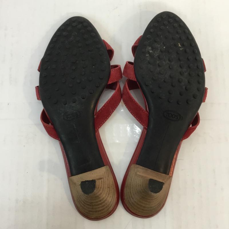 トッズ TOD'S ミュール ミュール スウェード 無地 赤 / レッド / レディース USED 古着 中古 10059721