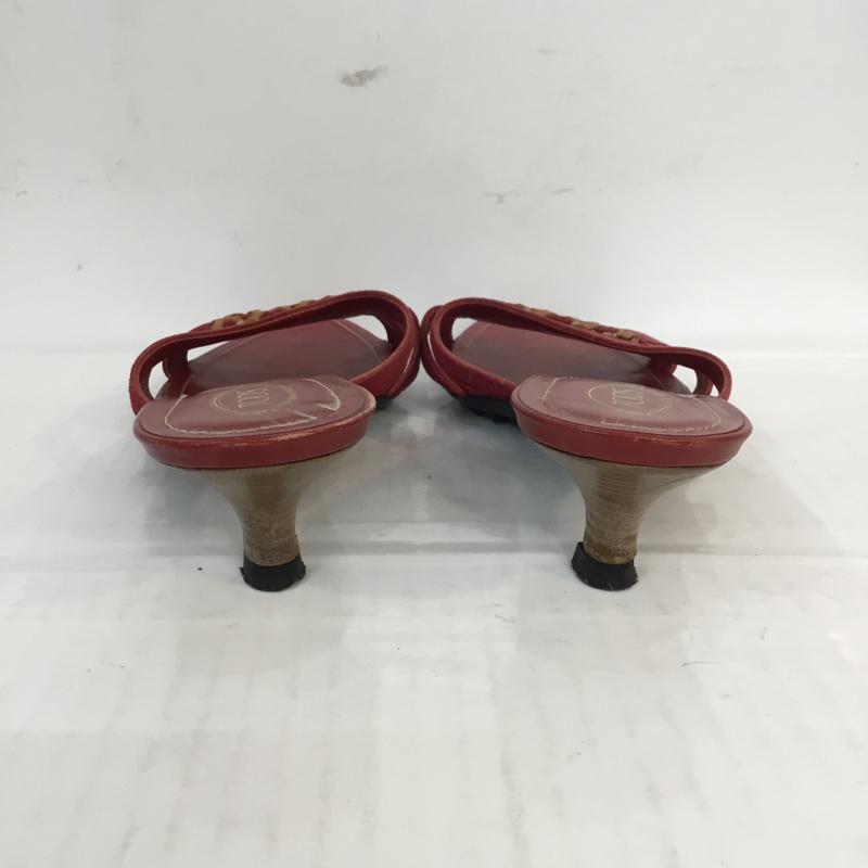 トッズ TOD'S ミュール ミュール スウェード 無地 赤 / レッド / レディース USED 古着 中古 10059721
