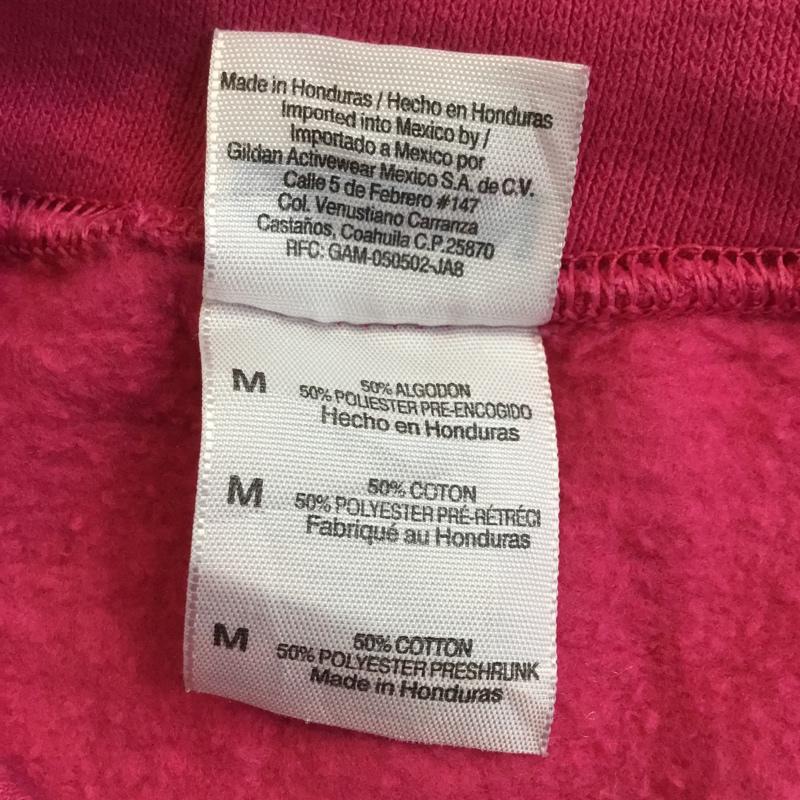 ギルダン GILDAN トレーナー 長袖 スウェット 裏起毛 M ロゴ、文字 桃 / ピンク / メンズ USED 古着 中古 10059803