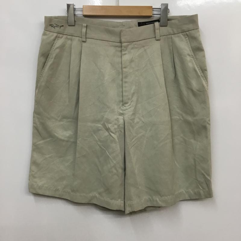 古着 USED パンツ ショートパンツ ハーフパンツ タック 36インチ 無地 ベージュ / ベージュ / メンズ USED 古着 中古 10060529