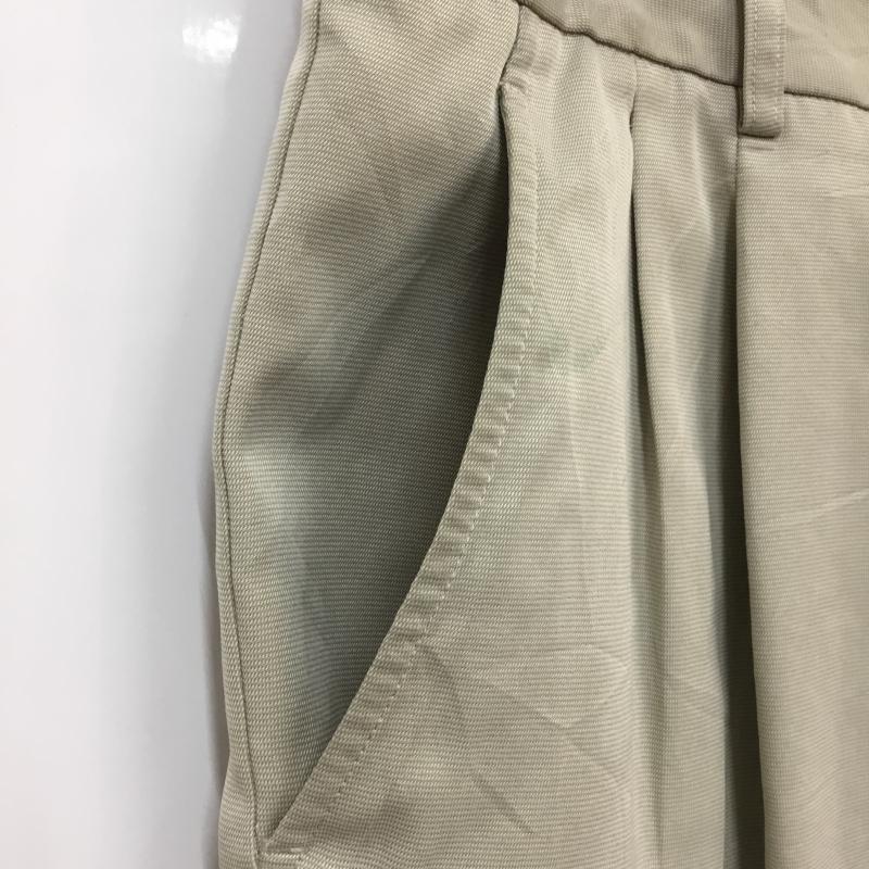 古着 USED パンツ ショートパンツ ハーフパンツ タック 36インチ 無地 ベージュ / ベージュ / メンズ USED 古着 中古 10060529