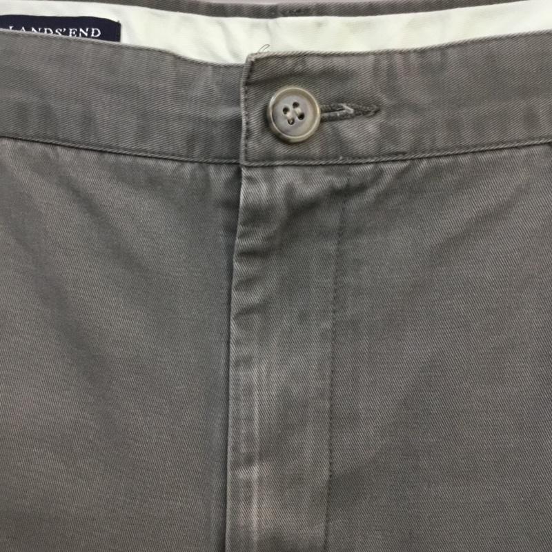 ランズエンド LANDS'END パンツ ショートパンツ ハーフパンツ コットン TRADITIONAL FIT 40インチ 無地 灰 / グレー / メンズ USED 古着 中古 10060634