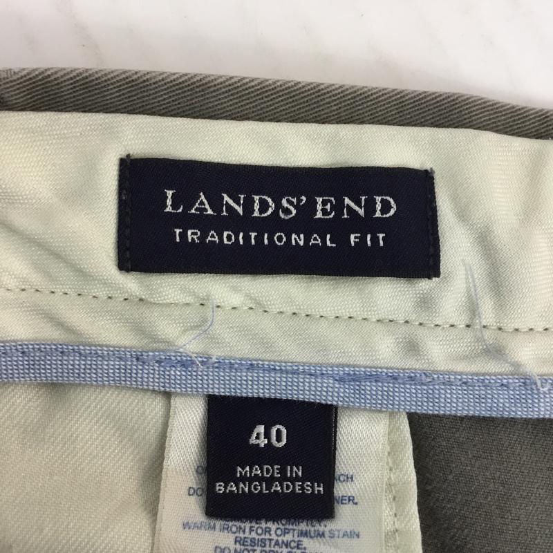 ランズエンド LANDS'END パンツ ショートパンツ ハーフパンツ コットン TRADITIONAL FIT 40インチ 無地 灰 / グレー / メンズ USED 古着 中古 10060634