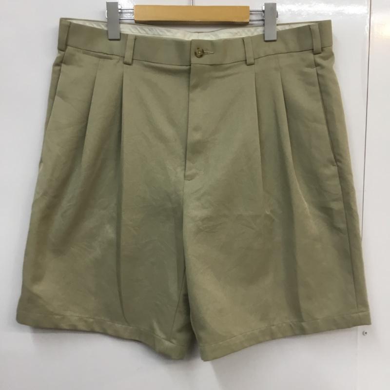 古着 USED パンツ チノパン ハーフパンツ コットン タック 38インチ 無地 ベージュ / ベージュ / メンズ USED 古着 中古 10060637