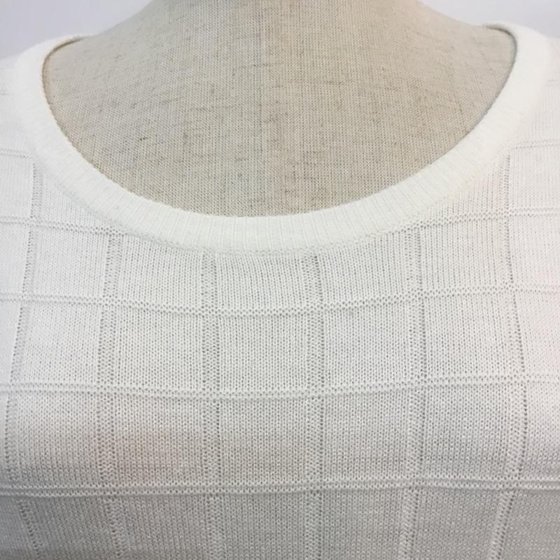 インデックス index ニット、セーター 長袖 M 無地 白 / ホワイト / レディース USED 古着 中古 10060716