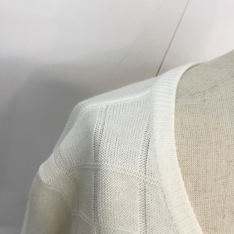 インデックス index ニット、セーター 長袖 M 無地 白 / ホワイト / レディース USED 古着 中古 10060716