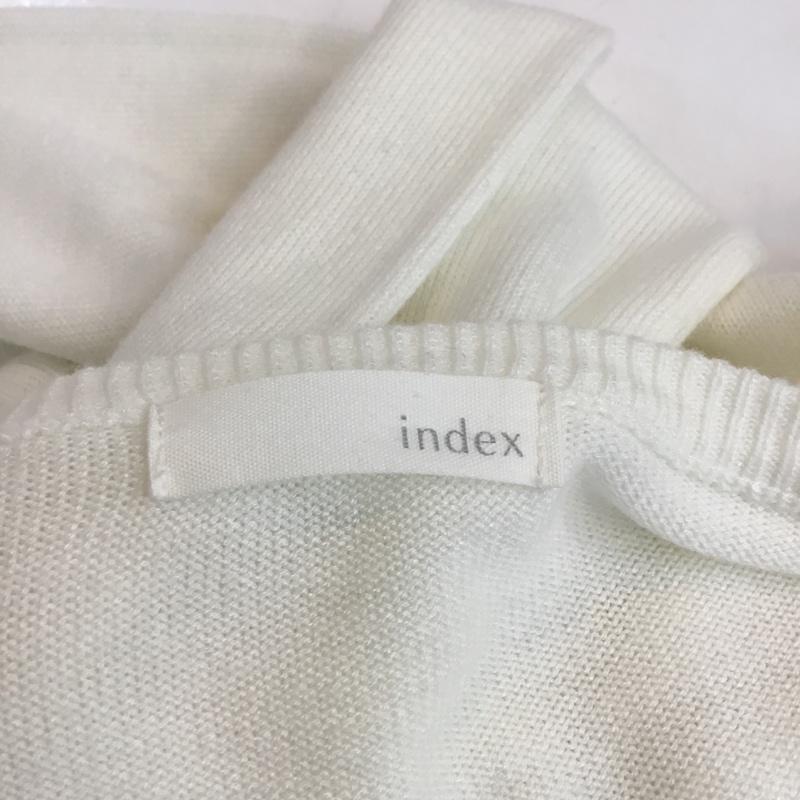 インデックス index ニット、セーター 長袖 M 無地 白 / ホワイト / レディース USED 古着 中古 10060716