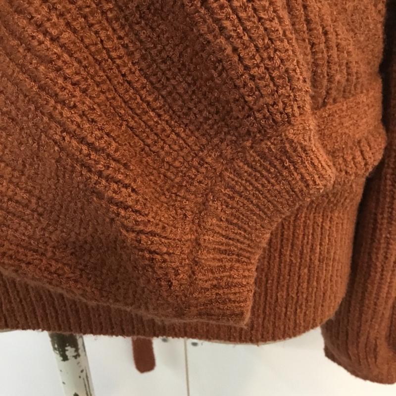 ダブルクローゼット w closet ニット、セーター 長袖 FREE 無地 茶 / ブラウン / レディース USED 古着 中古 10060719