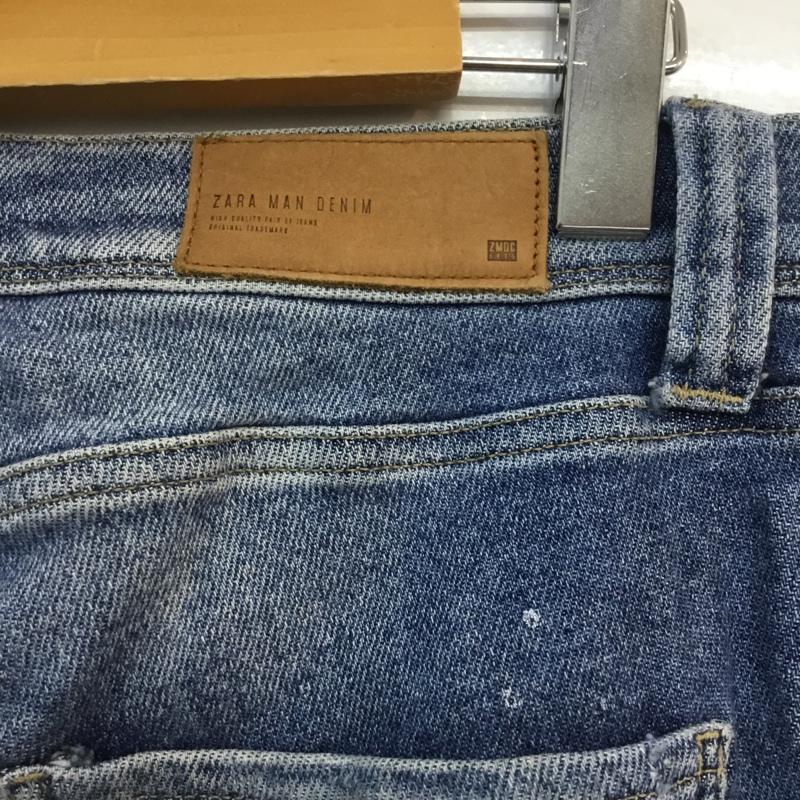 ザラメン ZARA MAN パンツ デニム、ジーンズ ダメージデニム 31インチ 無地 インディゴ / インディゴ / メンズ USED 古着 中古 10060726