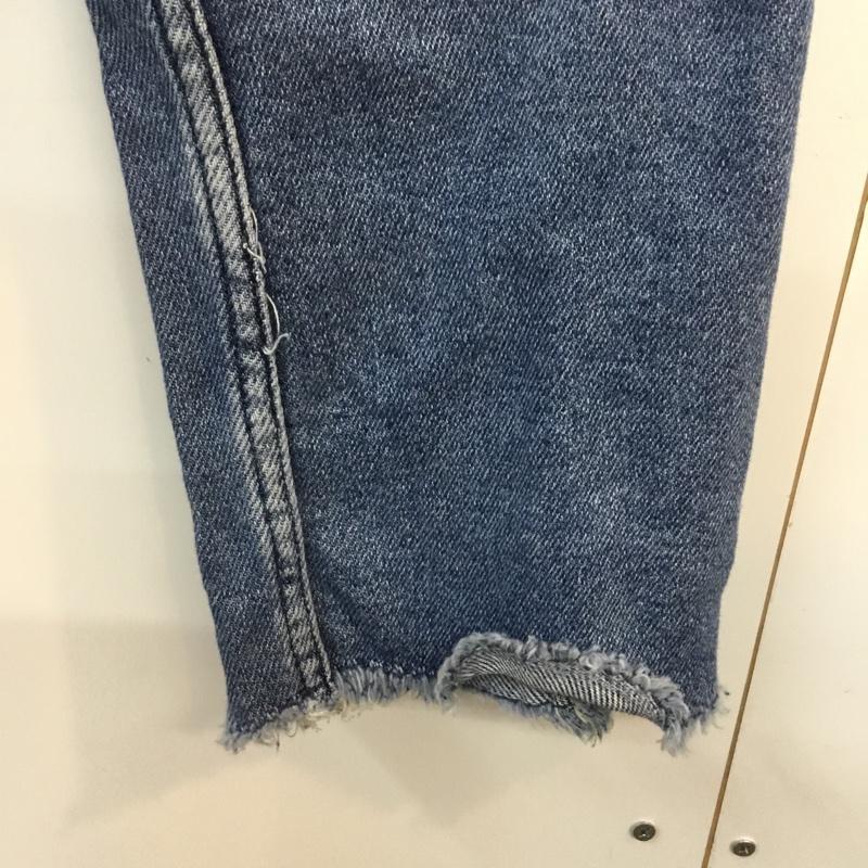 ザラメン ZARA MAN パンツ デニム、ジーンズ ダメージデニム 31インチ 無地 インディゴ / インディゴ / メンズ USED 古着 中古 10060726