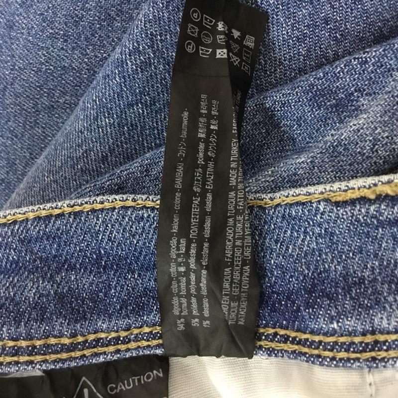 ザラメン ZARA MAN パンツ デニム、ジーンズ ダメージデニム 31インチ 無地 インディゴ / インディゴ / メンズ USED 古着 中古 10060726
