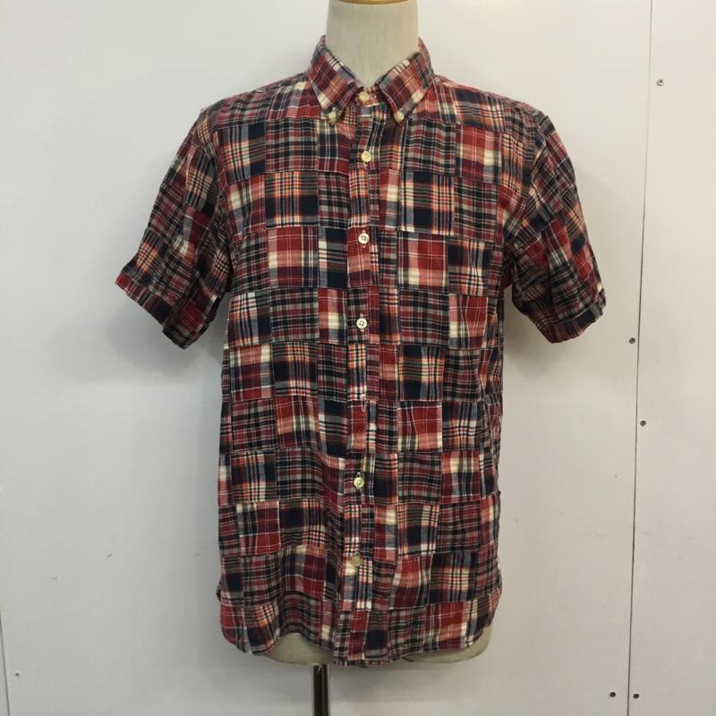 コロンビア Columbia シャツ、ブラウス 半袖 PM7636 オッターロックシャツ ボタンダウン L チェック 赤 / レッド / メンズ USED 古着 中古 10060774
