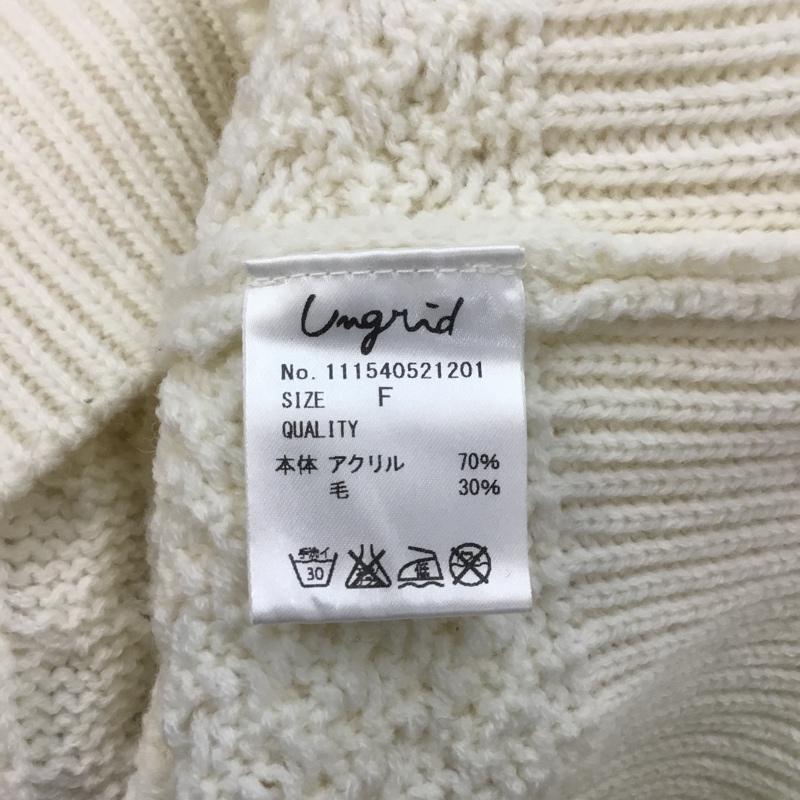 アングリッド Ungrid ニット、セーター 長袖 FREE 無地 白 / ホワイト / レディース USED 古着 中古 10060904