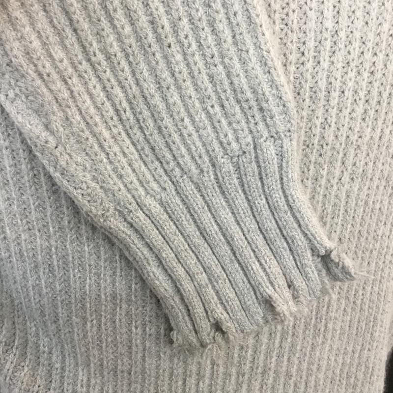 ジーナシス JEANASIS ニット、セーター 長袖 js062805tp クラッシュハイネックプルオーバー FREE 無地 灰 / グレー / レディース USED 古着 中古 10061036