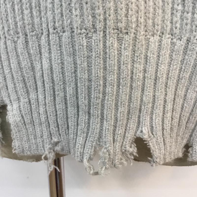 ジーナシス JEANASIS ニット、セーター 長袖 js062805tp クラッシュハイネックプルオーバー FREE 無地 灰 / グレー / レディース USED 古着 中古 10061036