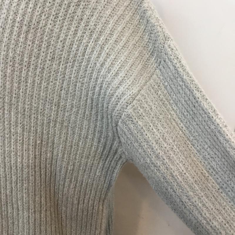 ジーナシス JEANASIS ニット、セーター 長袖 js062805tp クラッシュハイネックプルオーバー FREE 無地 灰 / グレー / レディース USED 古着 中古 10061036