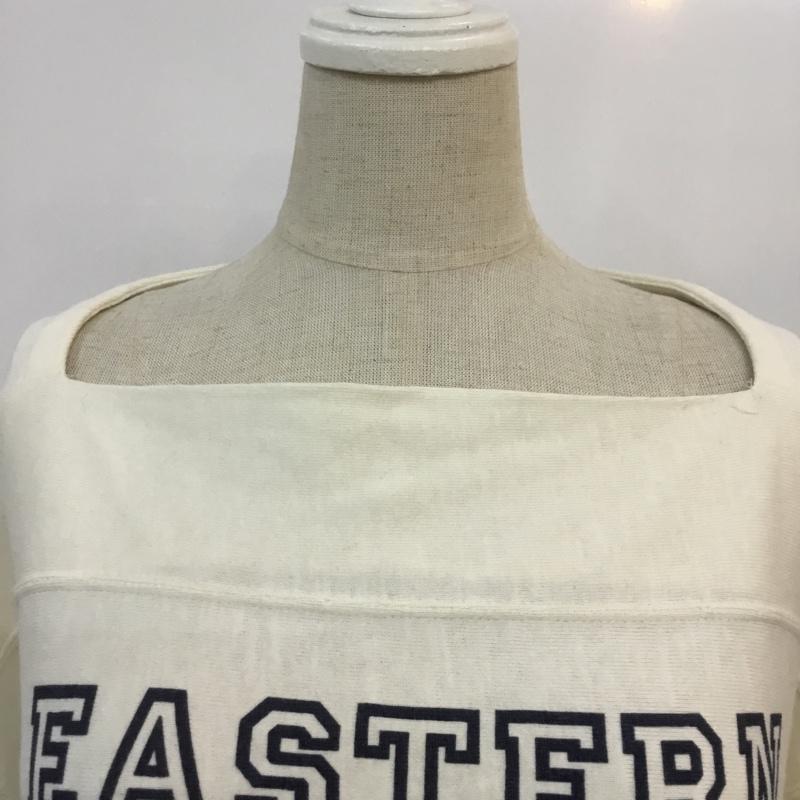 チャンピオン Campion カットソー 七分袖 M ロゴ、文字 オフホワイト / オフホワイト / レディース USED 古着 中古 10061237