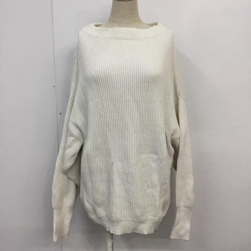アダムエロペ ADAM ET ROPE' ニット、セーター 長袖 FREE 無地 白 / ホワイト / レディース USED 古着 中古 10061297