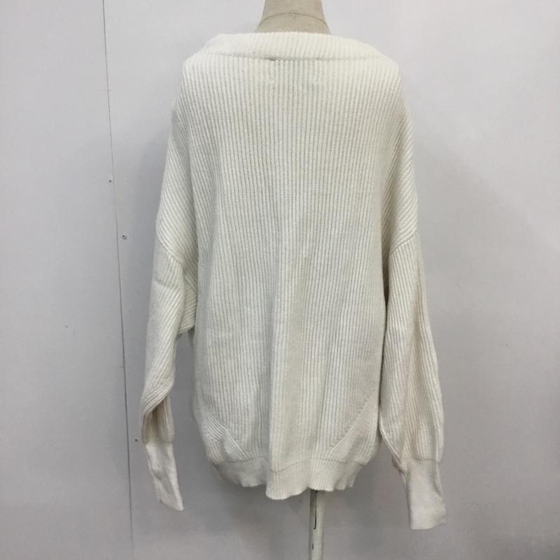 アダムエロペ ADAM ET ROPE' ニット、セーター 長袖 FREE 無地 白 / ホワイト / レディース USED 古着 中古 10061297