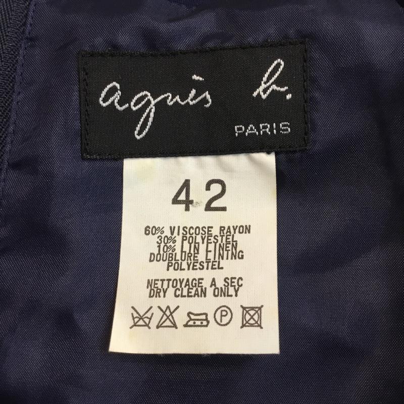 アニエス・ベー agnes b. スカート ミニスカート 42 無地 紺 / ネイビー / レディース USED 古着 中古 10061335