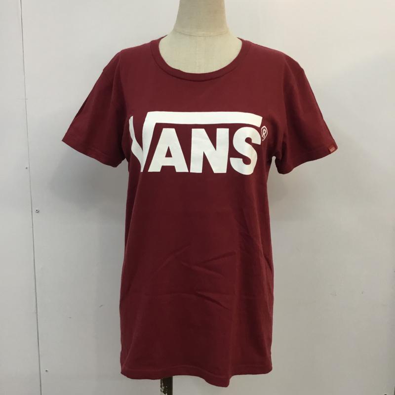 バンズ VANS Tシャツ 半袖 va17ss-gt11 M ロゴ、文字 えんじ / ワインレッド / レディース USED 古着 中古 10061404
