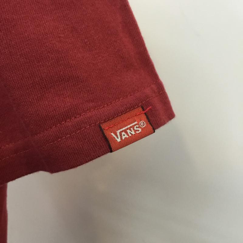バンズ VANS Tシャツ 半袖 va17ss-gt11 M ロゴ、文字 えんじ / ワインレッド / レディース USED 古着 中古 10061404