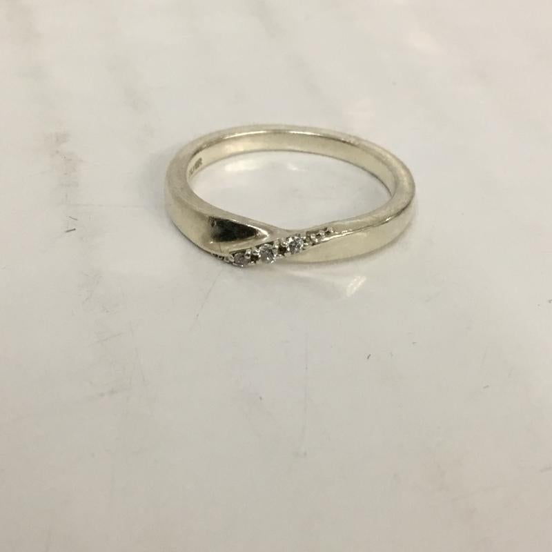 ヨンドシー 4℃ アクセサリー 指輪 シルバー ジルコニア 8号 無地 銀 / シルバー / レディース USED 古着 中古 10061445