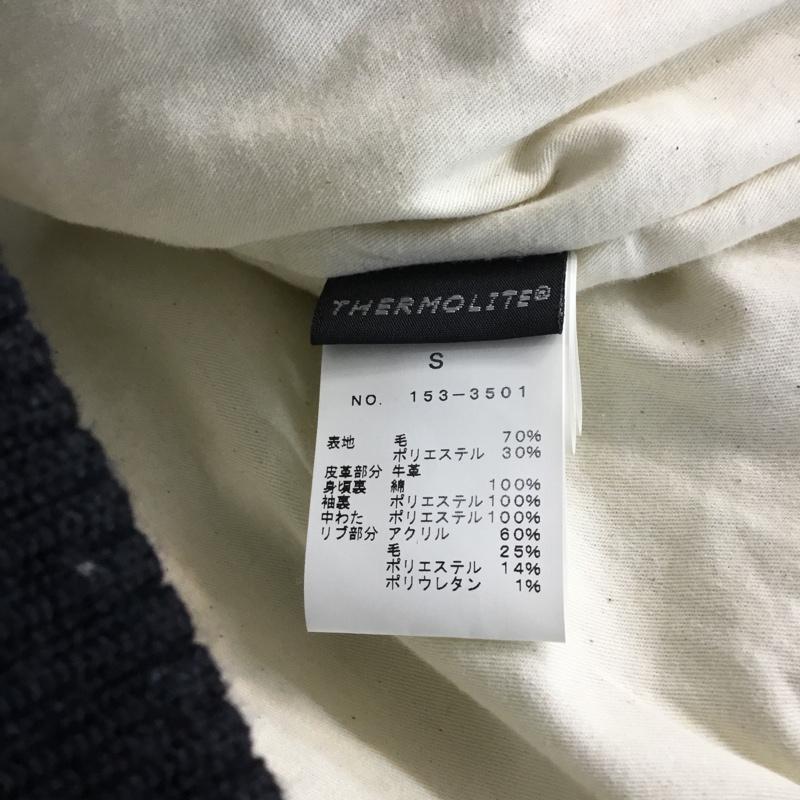 フリークスストア FREAK'S STORE ジャケット、上着 ジャンパー、ブルゾン 153-3501 スタジャン レザー切替 S 無地 紺 / ネイビー / X アイボリー / アイボリー / レディース USED 古着 中古 10061451