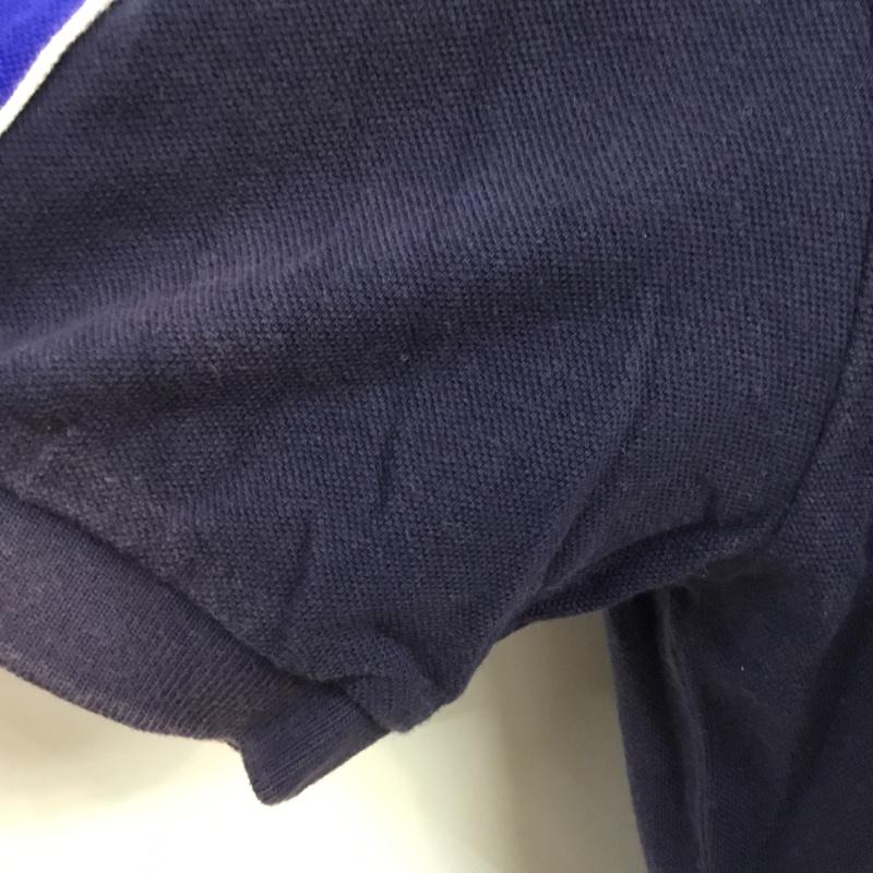 ポロバイラルフローレン Polo by RALPH LAUREN ポロシャツ 半袖 KK-RL-GM-3311 鹿の子 テニスラケット 刺繍 L ワンポイント 紺 / ネイビー / X 青 / ブルー / メンズ USED 古着 中古 10061792