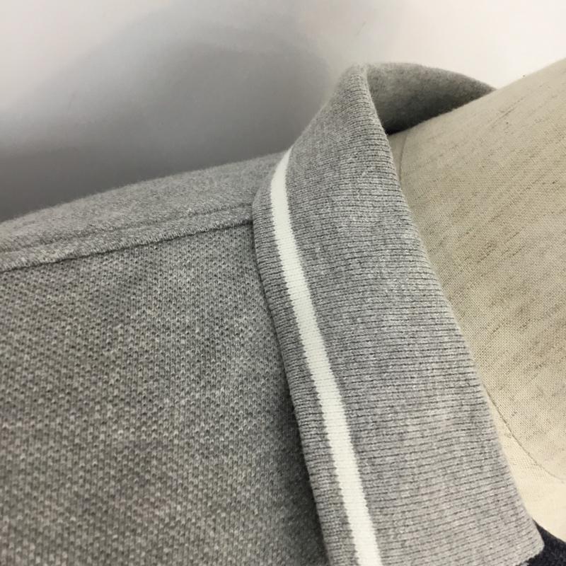 トミーヒルフィガー TOMMY HILFIGER ポロシャツ 半袖 84464601 スキッパー 鹿の子 S ロゴ、文字 灰 / グレー / X 白 / ホワイト / X 紺 / ネイビー / メンズ USED 古着 中古 10061793