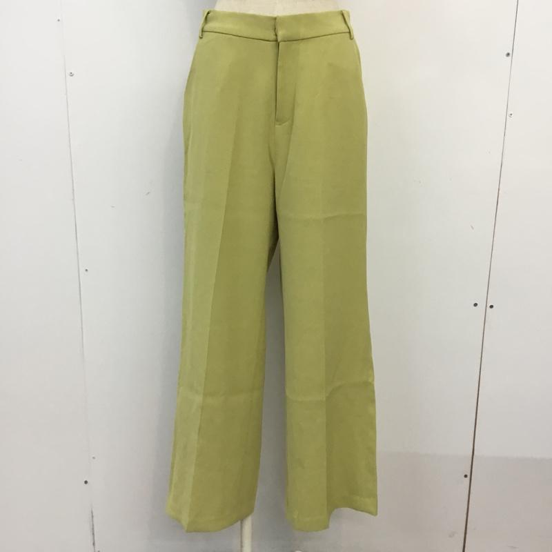 ローリーズファーム LOWRYS FARM パンツ スラックス LF520017TK カラーストレートパンツ センタープレス L 無地 薄緑 / ライトグリーン / レディース USED 古着 中古 10061934