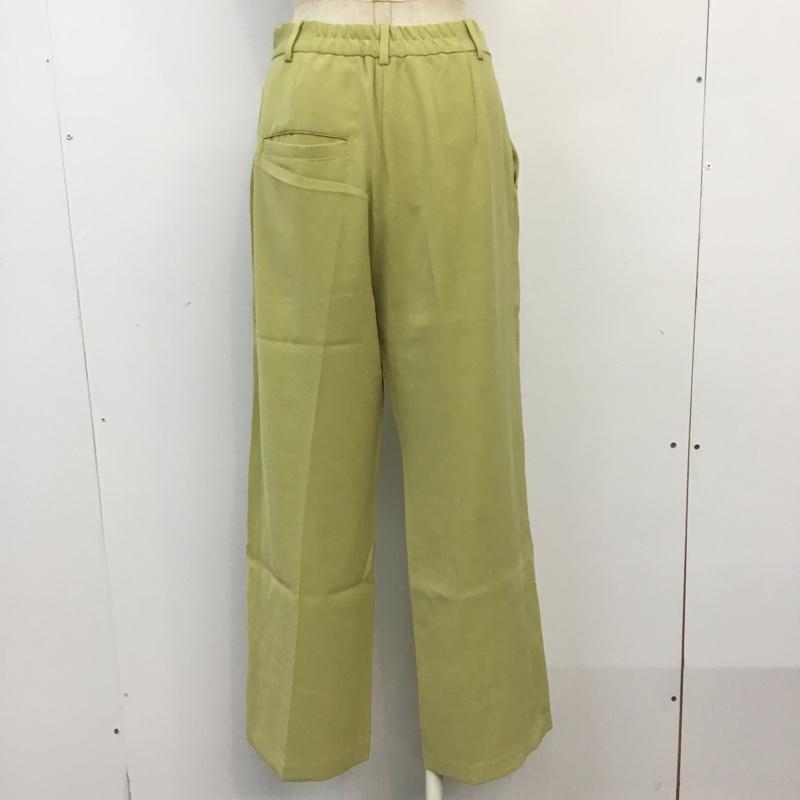 ローリーズファーム LOWRYS FARM パンツ スラックス LF520017TK カラーストレートパンツ センタープレス L 無地 薄緑 / ライトグリーン / レディース USED 古着 中古 10061934
