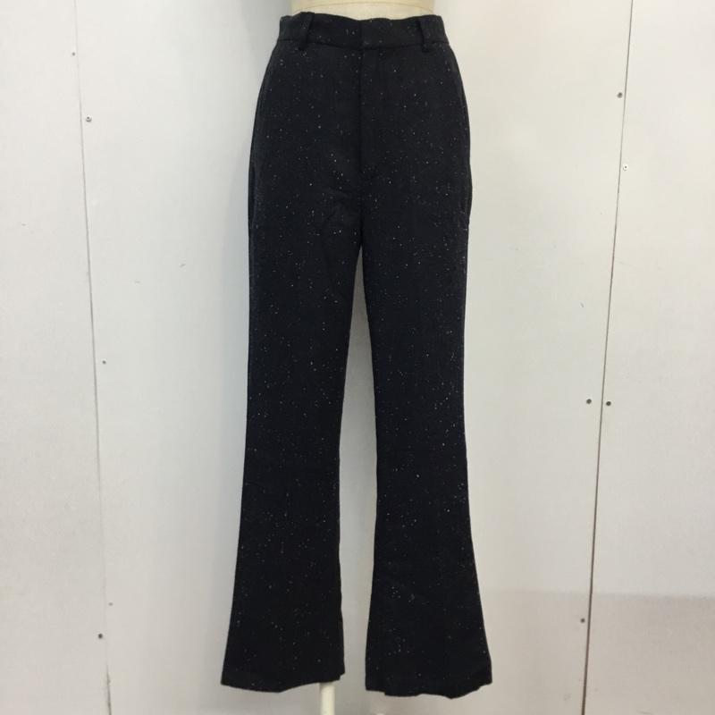 カスタネ Kastane パンツ スラックス 19AW-IN-66 ネップスラックスパンツ スリット 2 紺 / ネイビー / レディース USED 古着 中古 10061939
