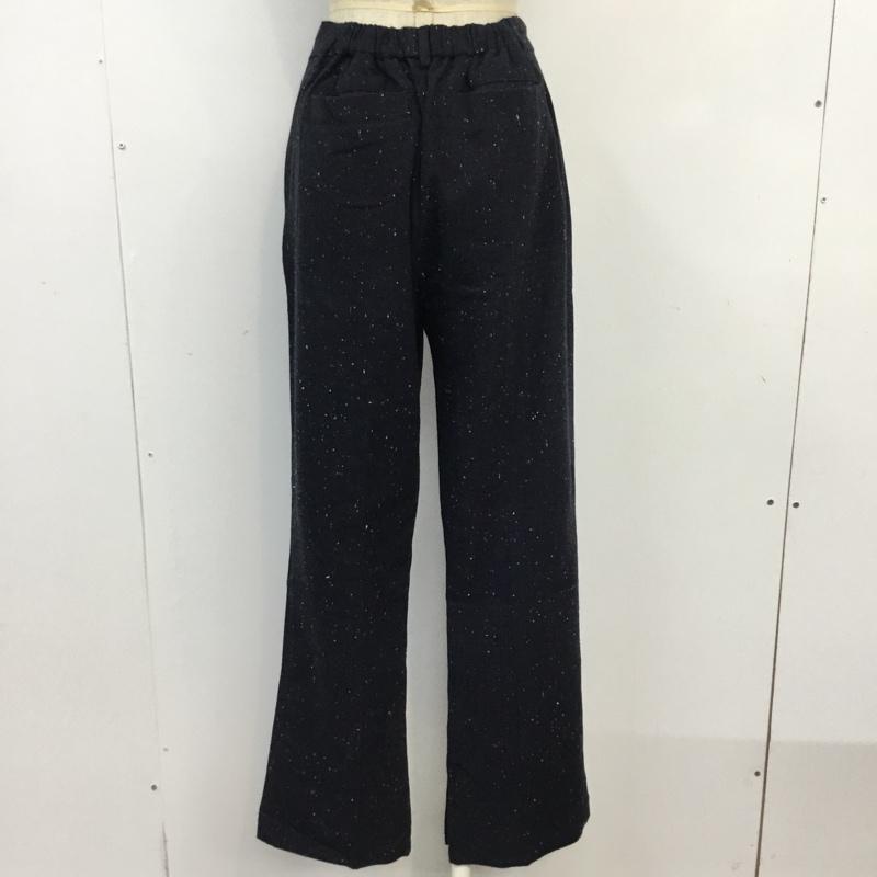 カスタネ Kastane パンツ スラックス 19AW-IN-66 ネップスラックスパンツ スリット 2 紺 / ネイビー / レディース USED 古着 中古 10061939
