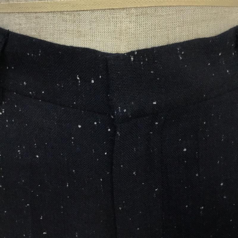 カスタネ Kastane パンツ スラックス 19AW-IN-66 ネップスラックスパンツ スリット 2 紺 / ネイビー / レディース USED 古着 中古 10061939