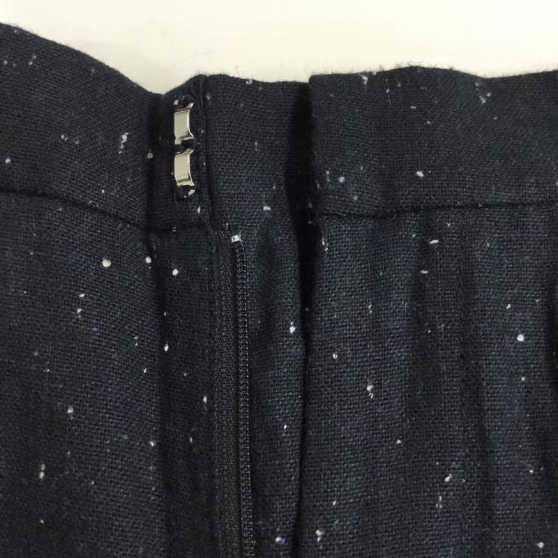 カスタネ Kastane パンツ スラックス 19AW-IN-66 ネップスラックスパンツ スリット 2 紺 / ネイビー / レディース USED 古着 中古 10061939