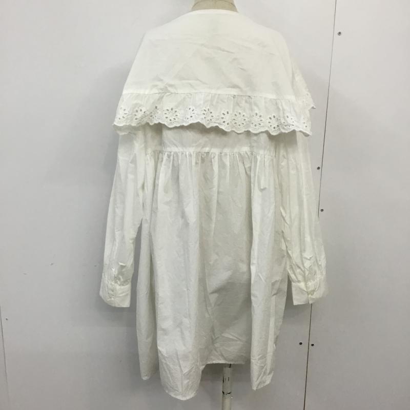 ローリーズファーム LOWRYS FARM チュニック 長袖 FREE 無地 白 / ホワイト / レディース USED 古着 中古 10062226