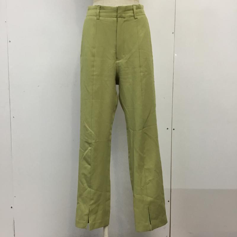 ローリーズファーム LOWRYS FARM パンツ スラックス LF521007AD L 無地 黄緑 / イエローグリーン / レディース USED 古着 中古 10062227