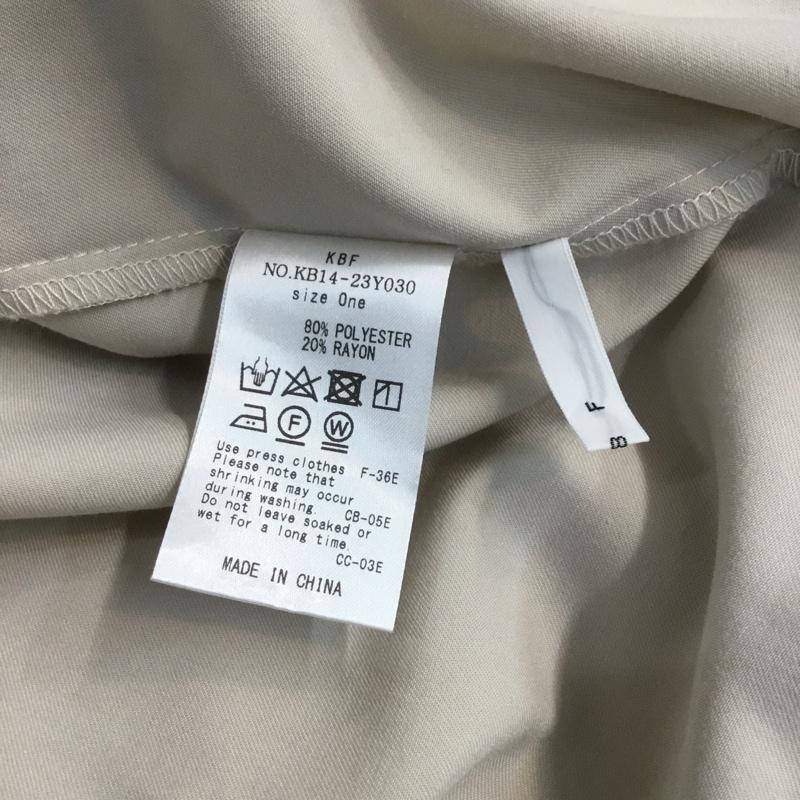 ケービーエフ KBF シャツ、ブラウス 長袖 KB14-23Y030 アシンメトリーロングシャツ 無地 ベージュ / ベージュ / レディース USED 古着 中古 10062321