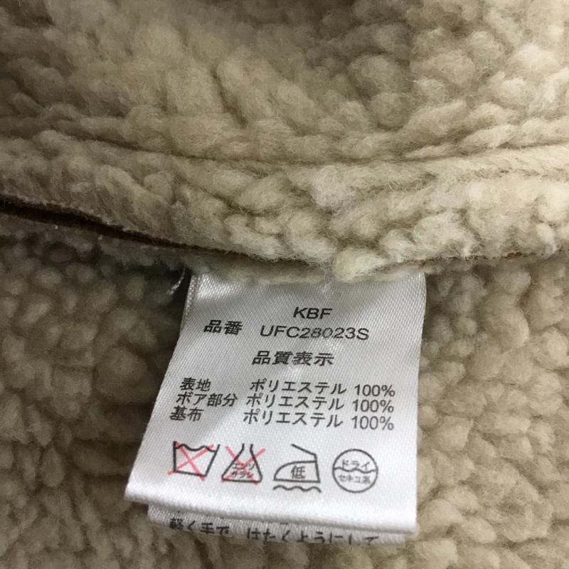 ケービーエフ KBF コート コート一般 UFC28023S フェイクムートンコート 無地 茶 / ブラウン / X ベージュ / ベージュ / レディース USED 古着 中古 10062351
