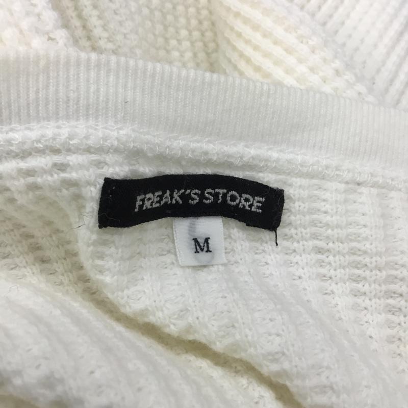 フリークスストア FREAK'S STORE カットソー 長袖 151-1250 ワッフル ラグランスリーブ M 無地 白 / ホワイト / メンズ USED 古着 中古 10062529