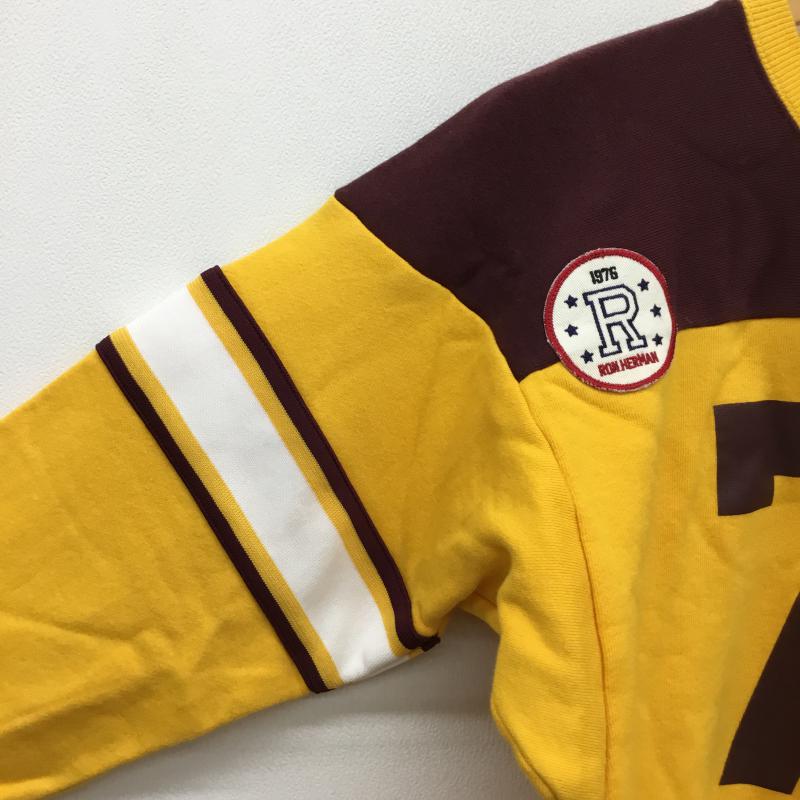 スターターブラックレーベル STARTER BLACK LABEL トレーナー 長袖 WTAPS × Ron Herman × STARTER BLACK LABEL 16AW QB ナンバリングスウェットトレーナー 黄 / イエロー / X 茶 / ブラウン / メンズ USED 古着 中古 10062588
